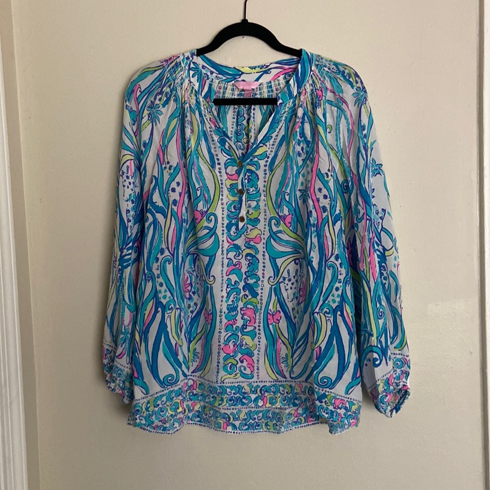 Lilly Pulitzer silk dress top